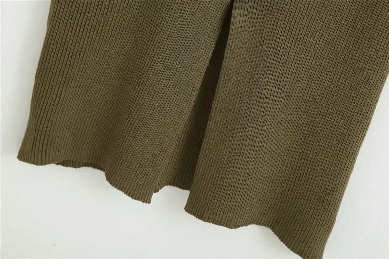 KNITTED MIDI PENCIL SKIRT
