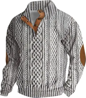LCMTWX Mens Corduroy Sweatshirts Collar Button Sweatshirt 1/4 Top Button Long Sleeve Jacket Outdoor Fashion Solid Color