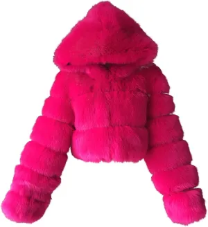 LCMTWX Winter Coat Women Long Furry Women Long Jacket Faux Sleeve Short Warm Women's Coat Vintage Parka Shaggy Jacket Coats