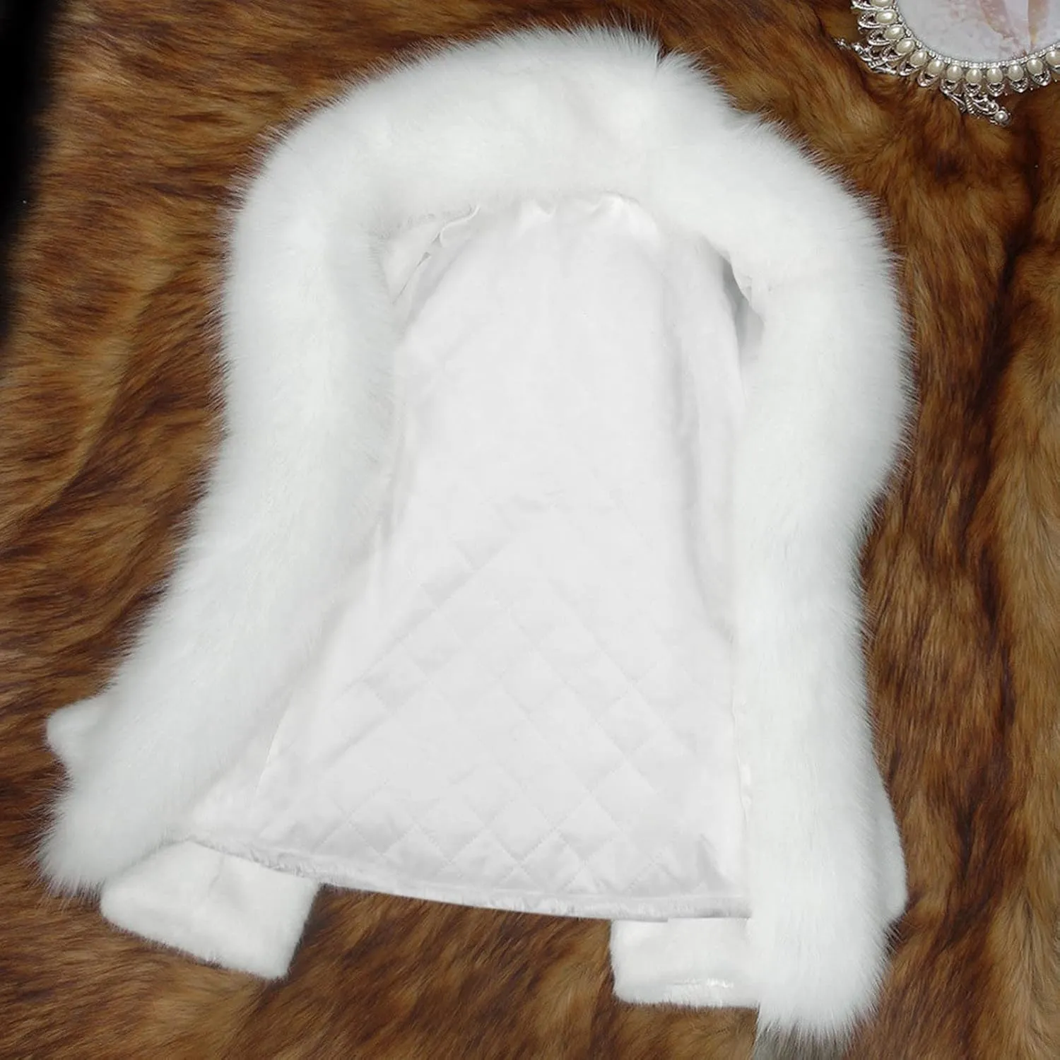 LCMTWX Winter Coat Women Long Furry Women Long Jacket Faux Sleeve Short Warm Women's Coat Vintage Parka Shaggy Jacket Coats