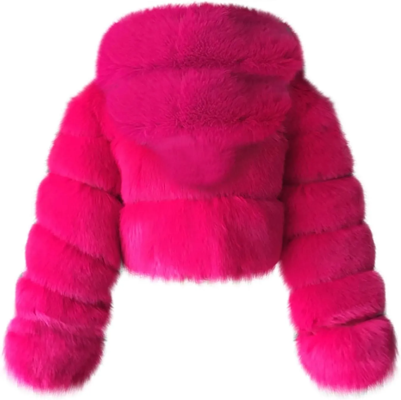 LCMTWX Winter Coat Women Long Furry Women Long Jacket Faux Sleeve Short Warm Women's Coat Vintage Parka Shaggy Jacket Coats