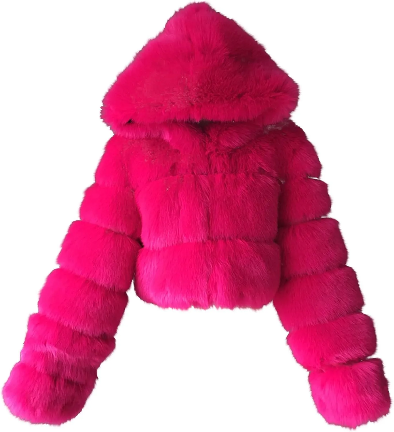 LCMTWX Winter Coat Women Long Furry Women Long Jacket Faux Sleeve Short Warm Women's Coat Vintage Parka Shaggy Jacket Coats