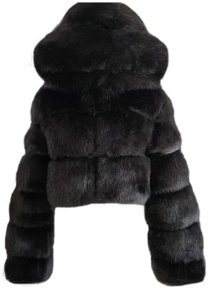 LCMTWX Womens Winter Outerwear Faux Fur Long Jacket Faux Sleeve Short Warm Women's Coat Long Sleeve Pockets Shaggy Purple