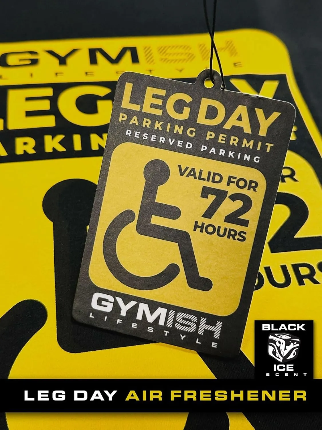 Leg Day Parking Permit Workout T-Shirt, Lifting Gym Shirt Air Freshener Funny Gift Set