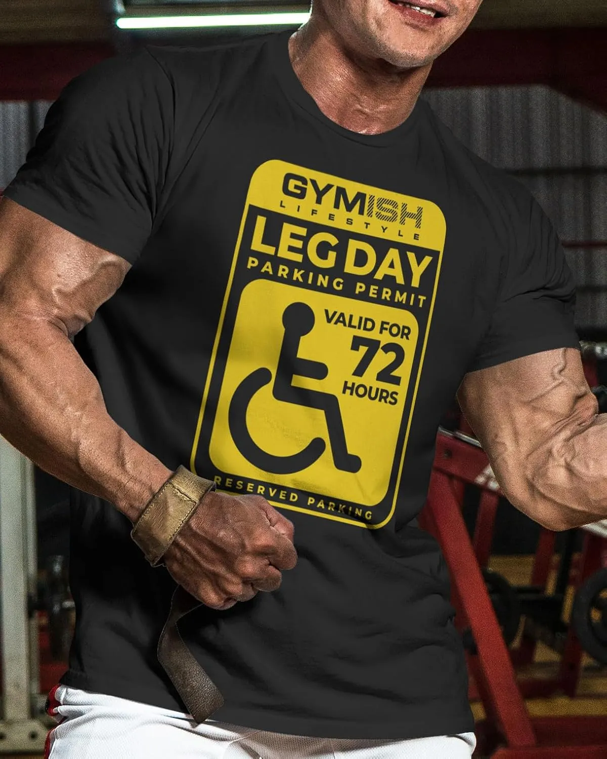 Leg Day Parking Permit Workout T-Shirt, Lifting Gym Shirt Air Freshener Funny Gift Set