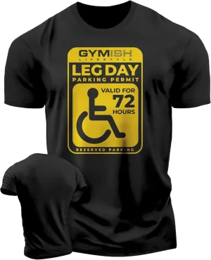 Leg Day Parking Permit Workout T-Shirt, Lifting Gym Shirt Air Freshener Funny Gift Set