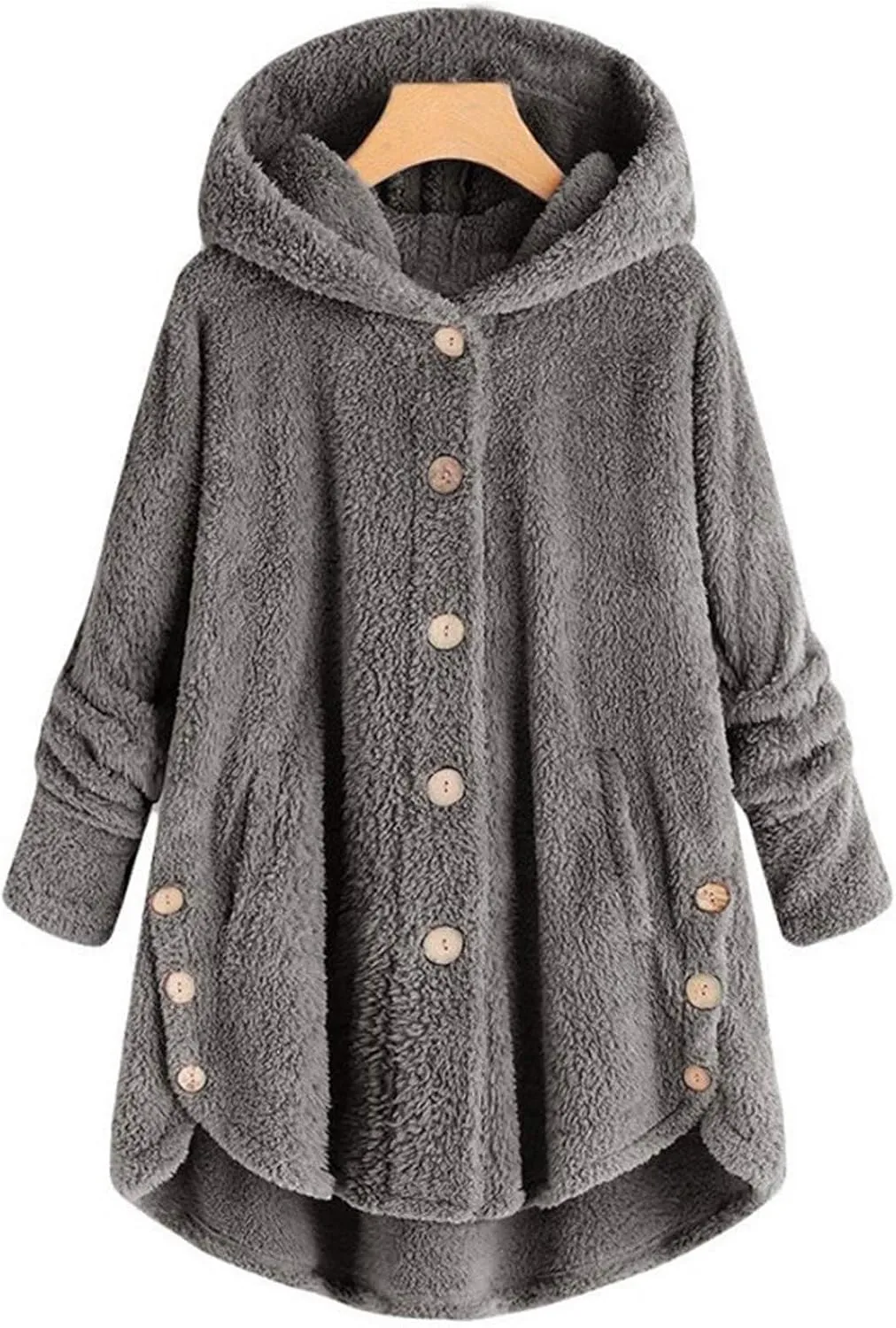 Long Sleeve Full Zip Up Hoodies Button Sleeve Plus Size Women Women'S Coat Womens Fleece Jacket Dress Jackets for
