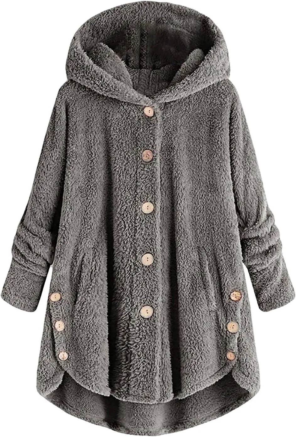 Long Sleeve Full Zip Up Hoodies Button Sleeve Plus Size Women Women'S Coat Womens Fleece Jacket Dress Jackets for