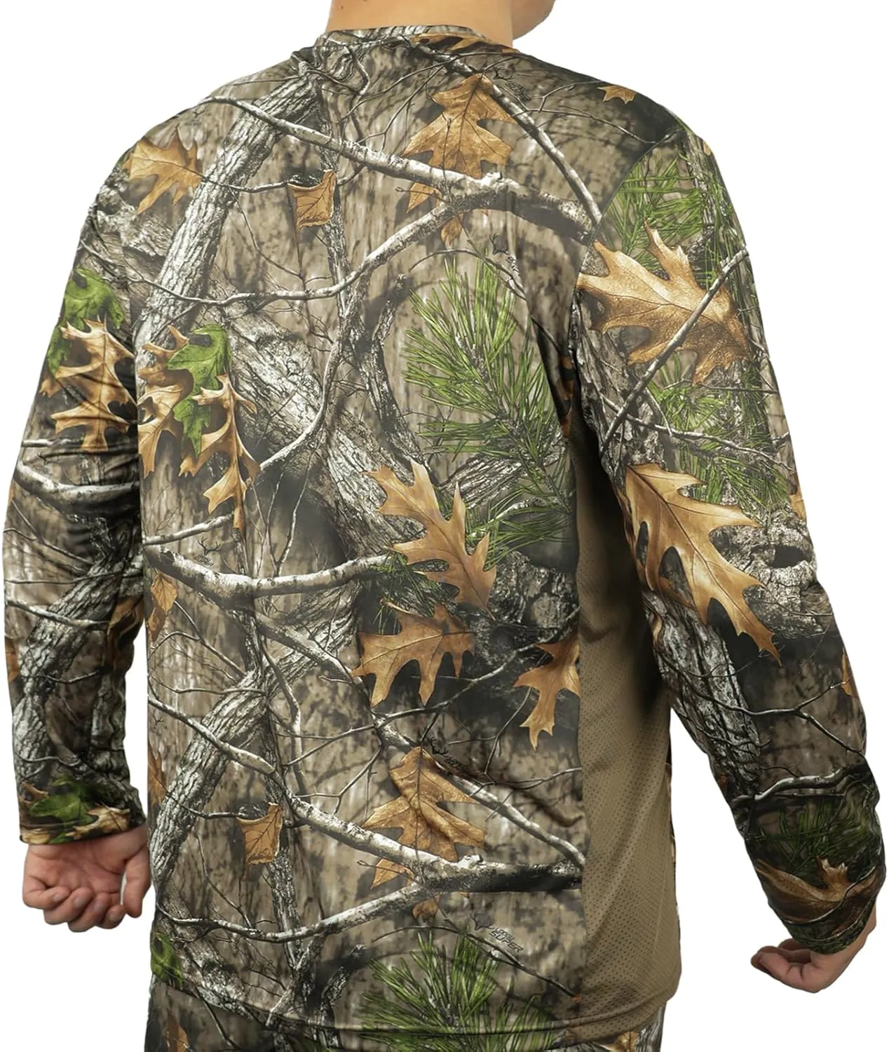 LOOGU Men's Camo Shirt Lightweight Turkey Hunting Shirt Camouflage Shirts for Men Long Sleeve Shirt