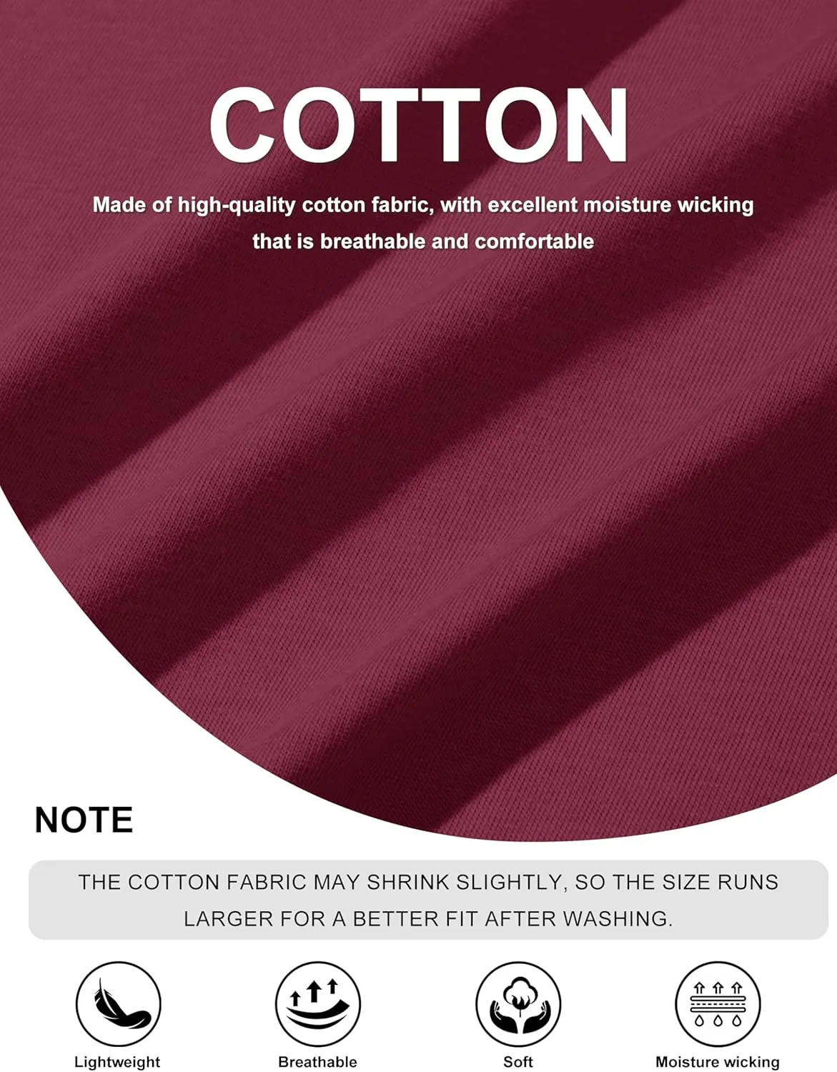 MAGCOMSEN Men's Long Sleeve Shirt with Pocket Cotton Crew Neck Shirts Casual Lightweight T-Shirt
