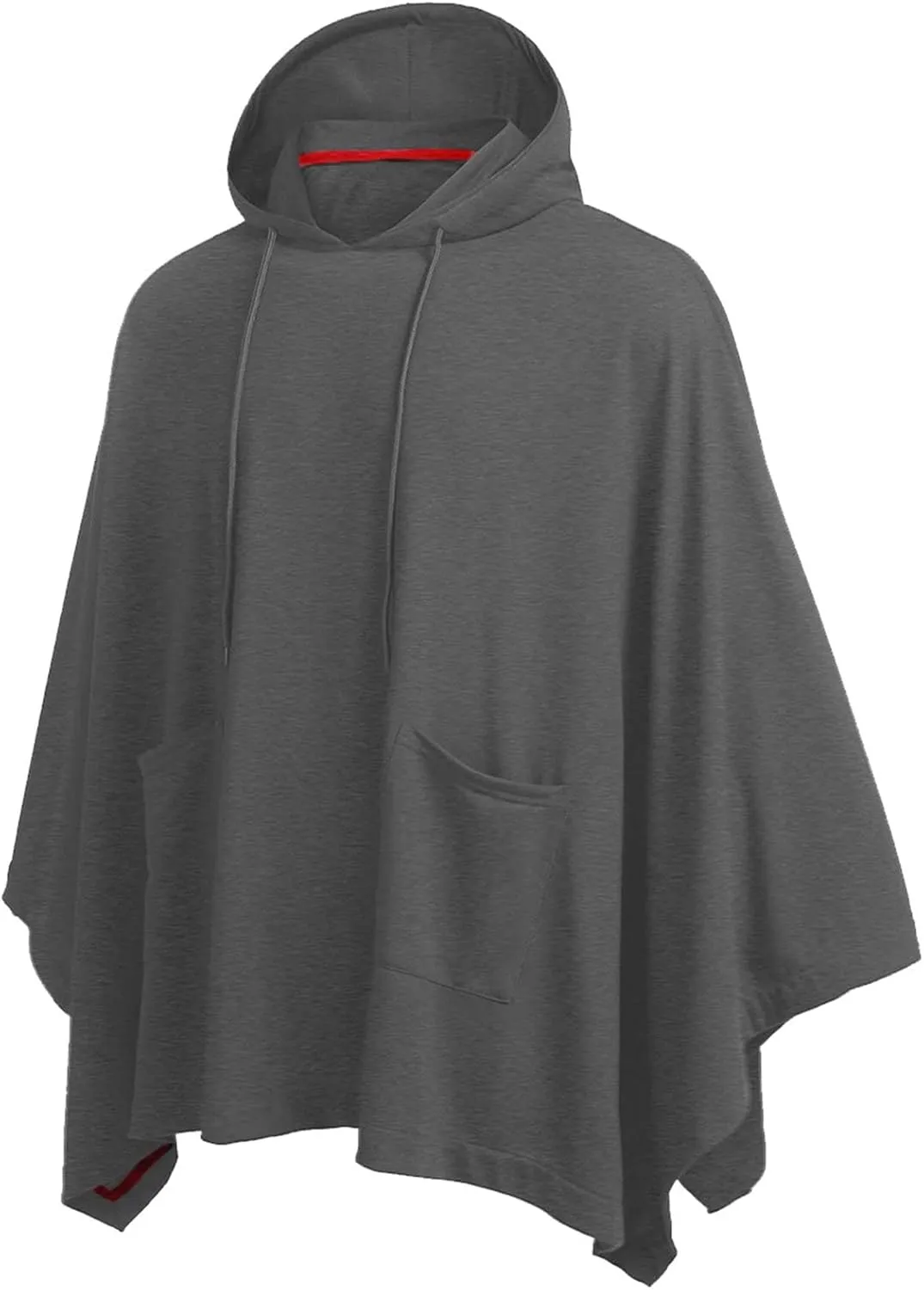 Maiyifu-GJ Men's Casual Hooded Poncho Cape Oversized Batwing Sleeves Hoodies Pullover Loose Fit Cloak Coat Top with Pocket
