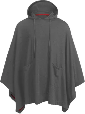 Maiyifu-GJ Men's Casual Hooded Poncho Cape Oversized Batwing Sleeves Hoodies Pullover Loose Fit Cloak Coat Top with Pocket