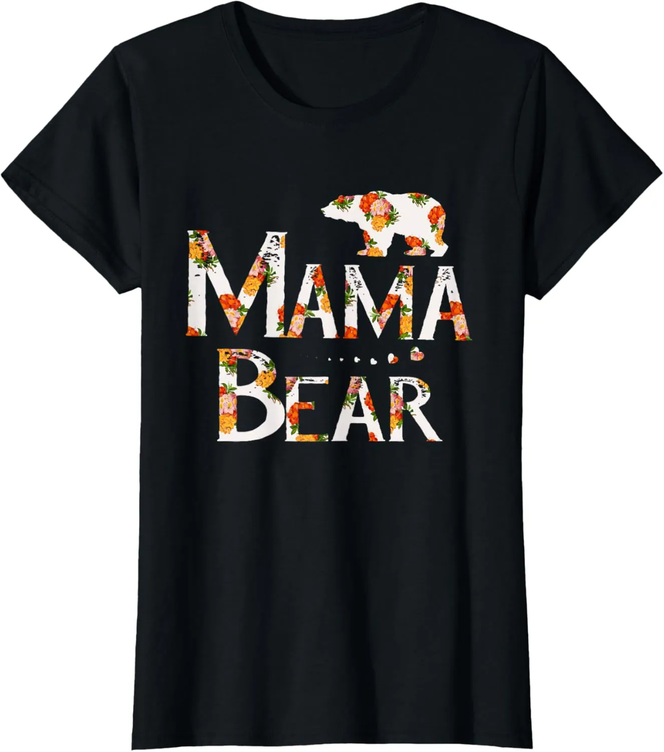 Mama Bear Shirt Mom Life - Floral Heart Top Gift Boho Outfit T-Shirt