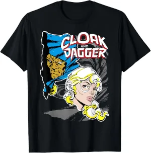 Marvel Cloak & Dagger Heads Vintage Graphic T-Shirt T-Shirt