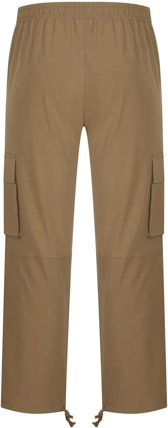 Men Cargo Sweatpants Loose Casual Work Pants Joggers Open Bottom Drawstring Cargos Athletic Cotton Straight Sweat Pant