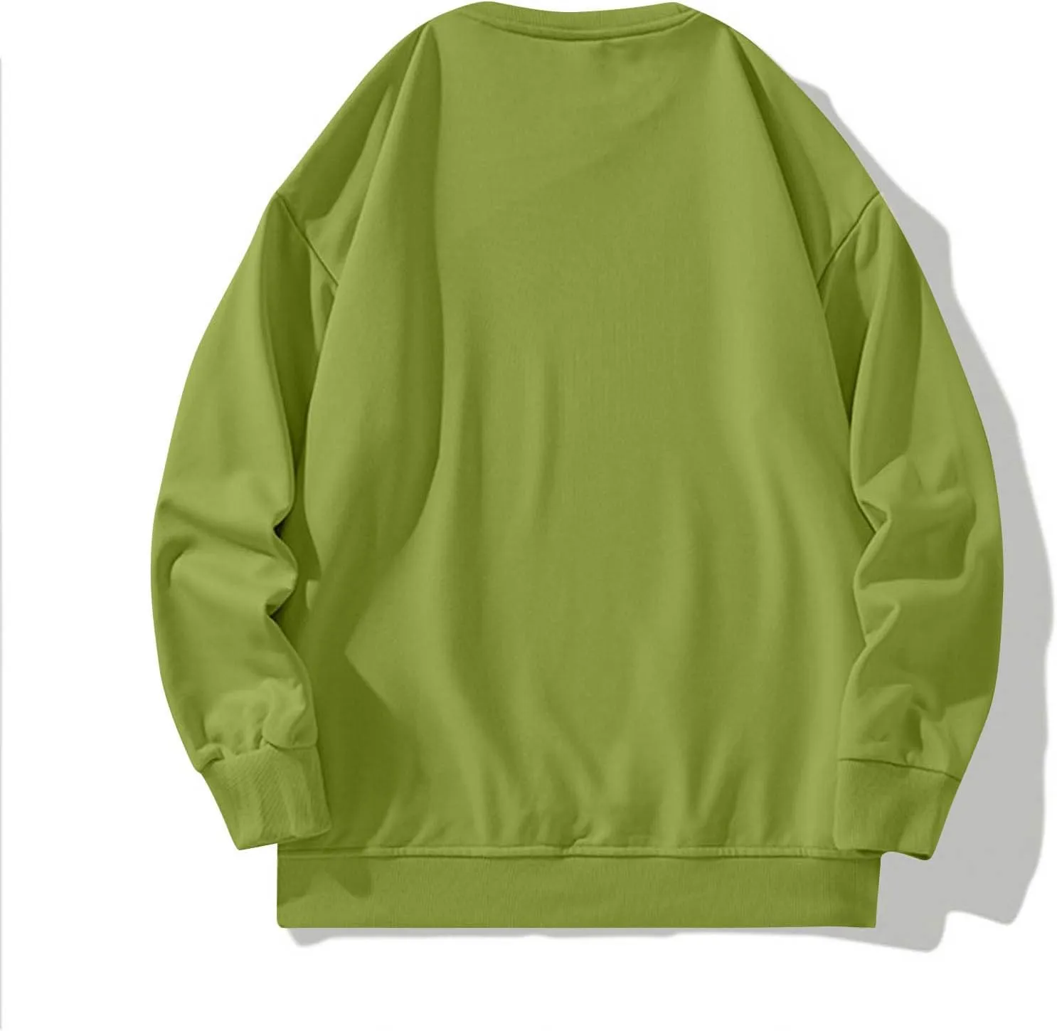 Men Oversized Sweatshirt Fleece Crewneck Long Sleeve Drop Shoulder Pullover Sweatshirts Soft Loose Basic Fall Outfits