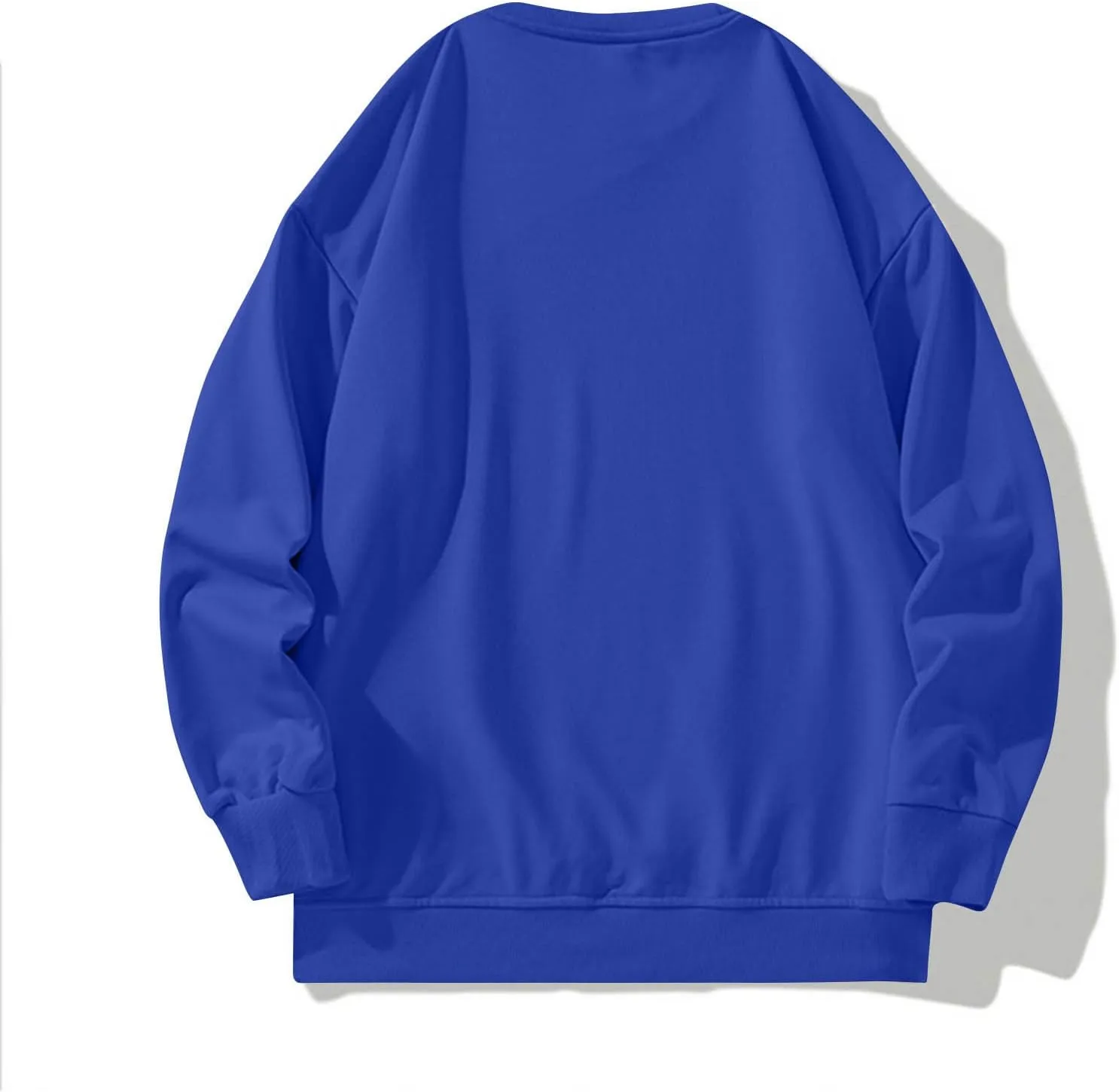 Men Oversized Sweatshirt Fleece Crewneck Long Sleeve Drop Shoulder Pullover Sweatshirts Soft Loose Basic Fall Outfits