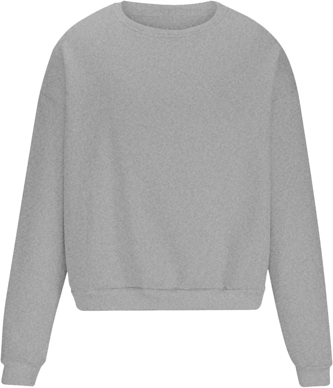 Men Oversized Sweatshirt Fleece Crewneck Long Sleeve Drop Shoulder Pullover Sweatshirts Soft Loose Basic Fall Outfits