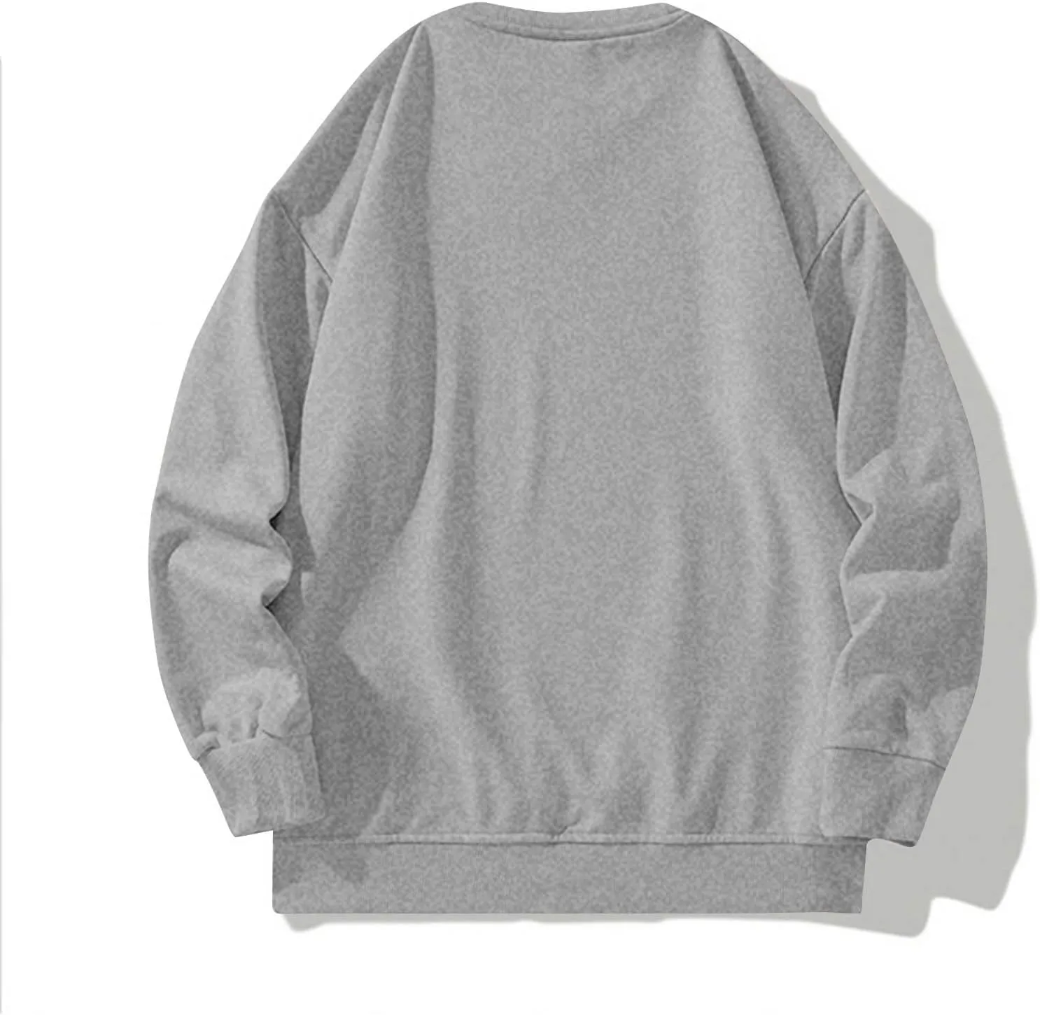 Men Oversized Sweatshirt Fleece Crewneck Long Sleeve Drop Shoulder Pullover Sweatshirts Soft Loose Basic Fall Outfits