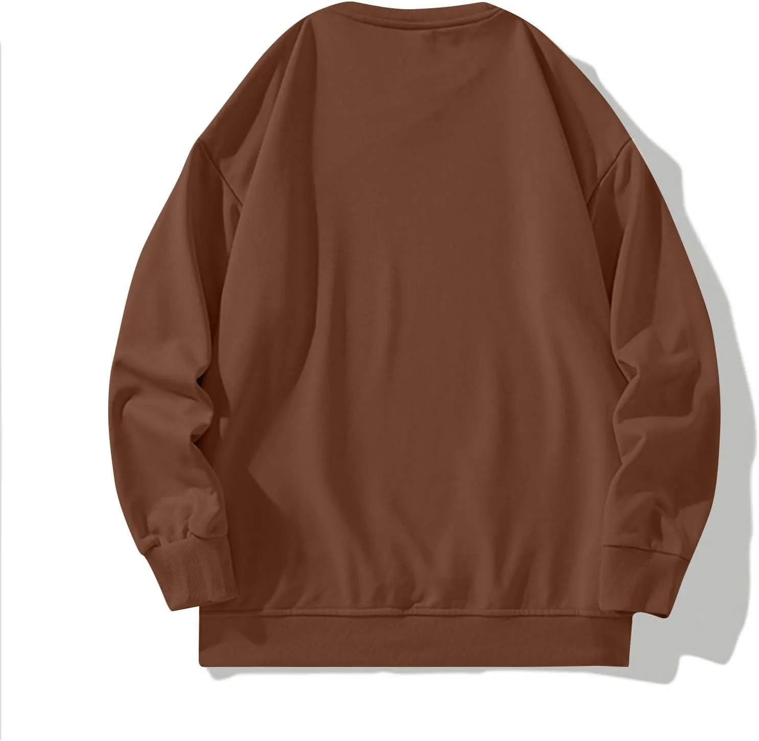 Men Oversized Sweatshirt Fleece Crewneck Long Sleeve Drop Shoulder Pullover Sweatshirts Soft Loose Basic Fall Outfits