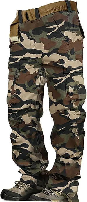 Mens Ankle Banded Pants Straight Leg Cargo Sweatpant Tactical Jogger Pant Man Young Mens Sweatpants Tech Pants