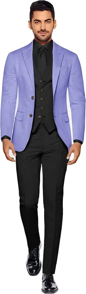Men's Blazer 2 Button Long Sleeve Regular Fit Suit Sport Coat Jacket Business Casual Lightweight Sport Coat