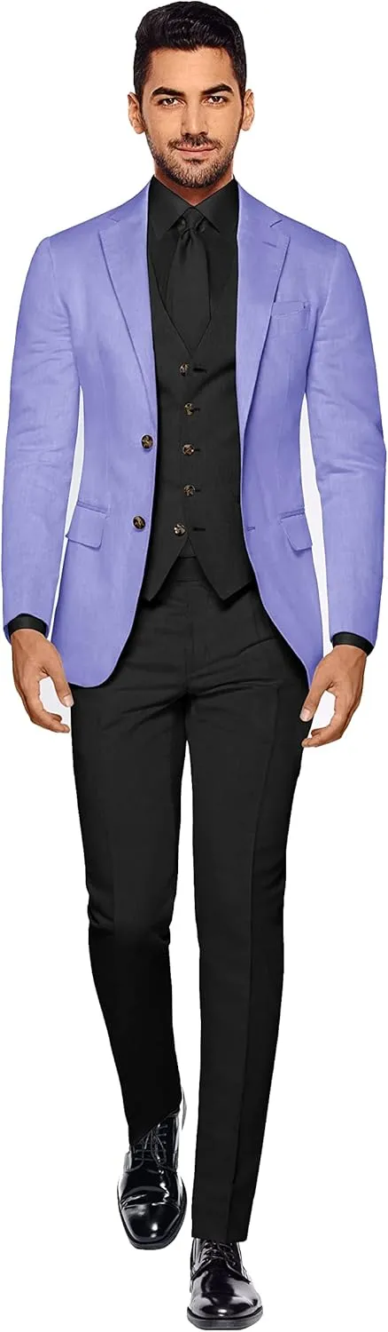Men's Blazer 2 Button Long Sleeve Regular Fit Suit Sport Coat Jacket Business Casual Lightweight Sport Coat