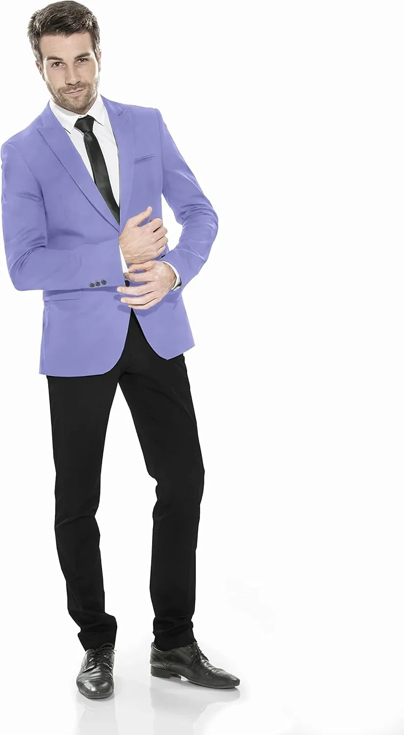 Men's Blazer 2 Button Long Sleeve Regular Fit Suit Sport Coat Jacket Business Casual Lightweight Sport Coat
