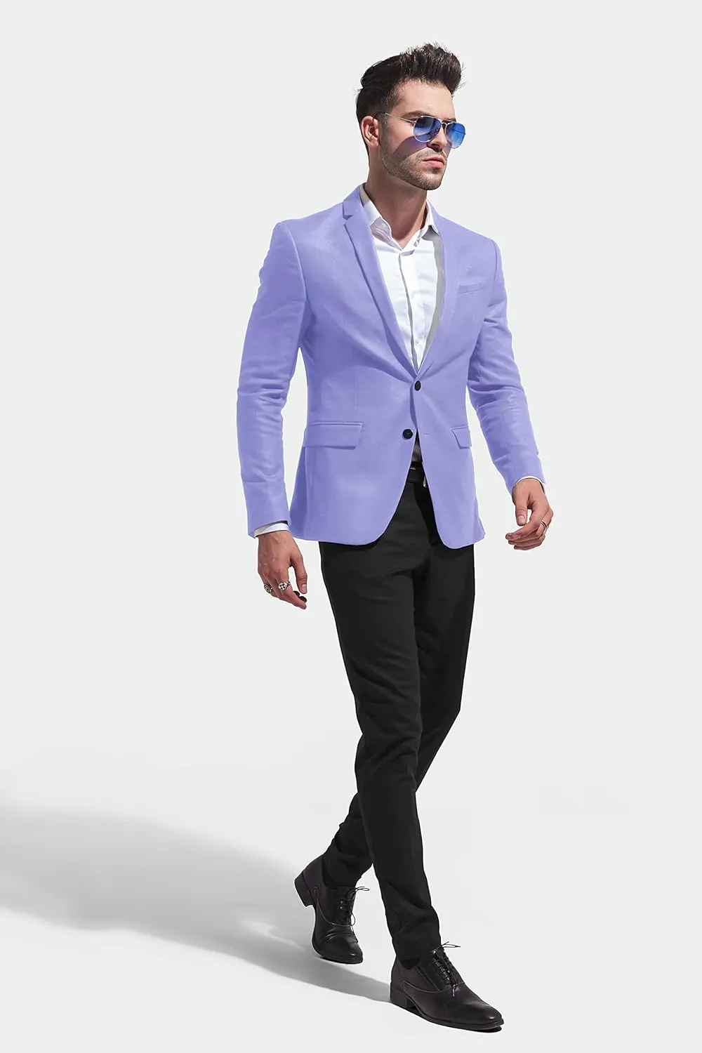 Men's Blazer 2 Button Long Sleeve Regular Fit Suit Sport Coat Jacket Business Casual Lightweight Sport Coat