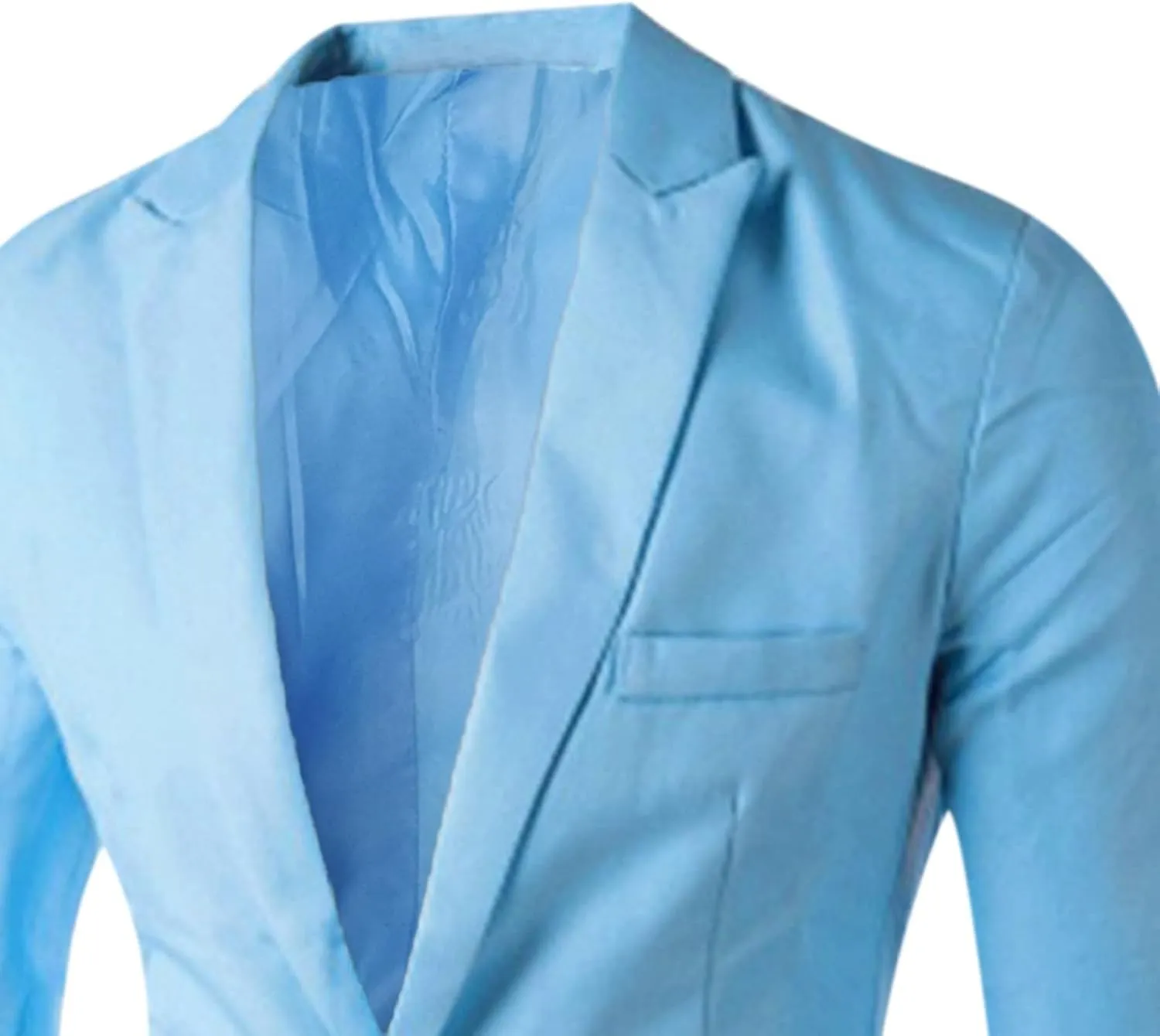 Men's Blazers Slim Fit Business Sport Coat One Button Solid Lightweight Suit Jacket for Wedding Party