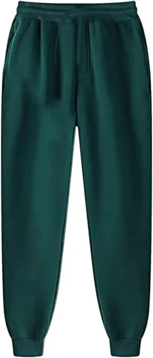 Men's Cargo Sweatpants Wild Drawstring Sports Jogger with Pockets Long Pants Men's Slim Fit Gym Running Workout Pants