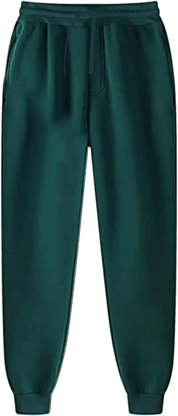Men's Cargo Sweatpants Wild Drawstring Sports Jogger with Pockets Long Pants Men's Slim Fit Gym Running Workout Pants
