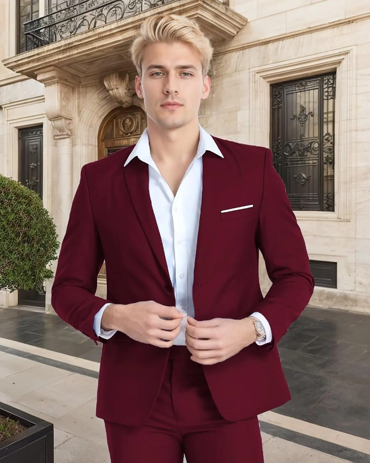 Men's Casual Blazer Suit Jackets Slim Fit Sport Coat Single Breasted Suit Blazers Dinner Party Prom