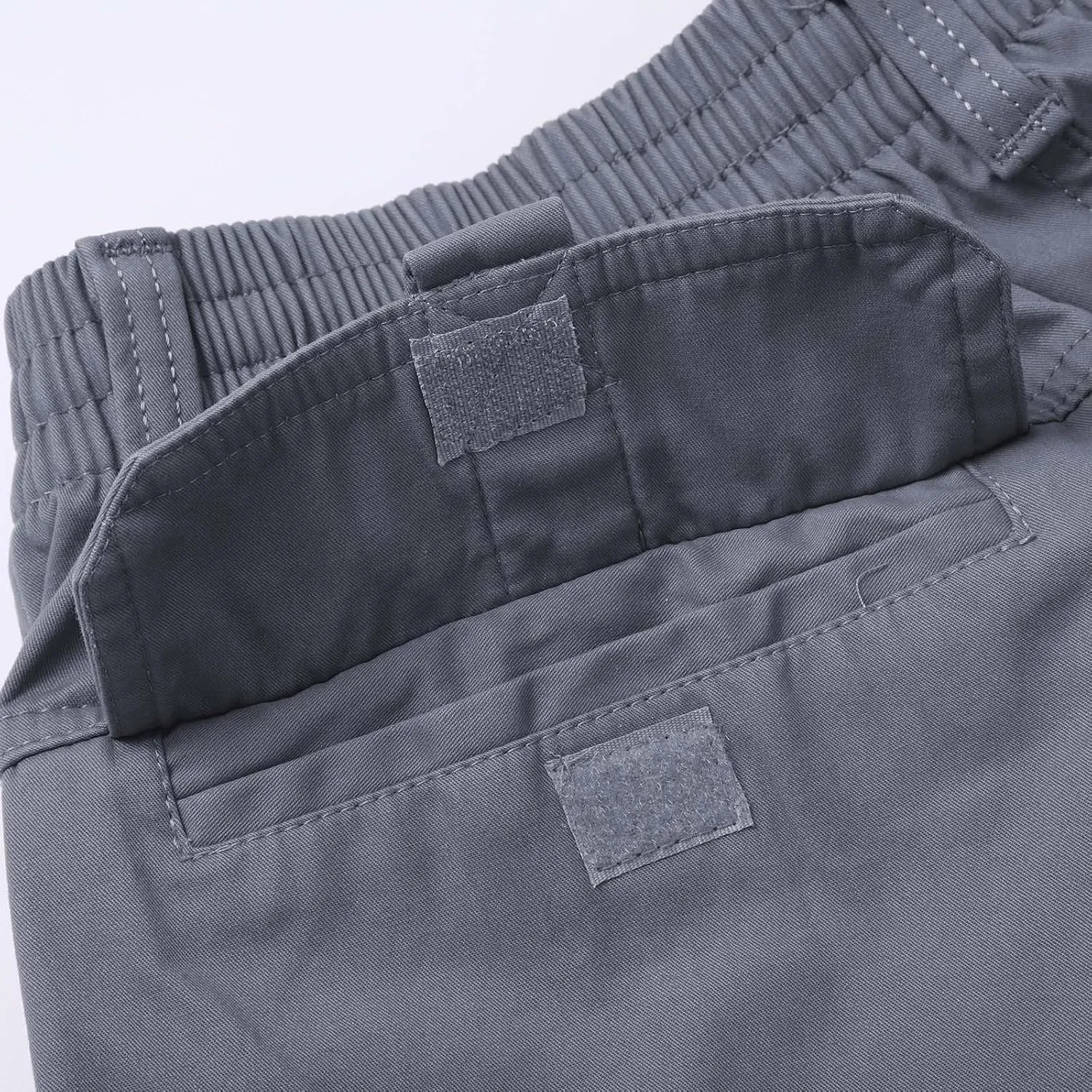 Mens Casual Cargo Pants Loose Fit Open Bottom Outdoor Hiking Pants for Men Elastic Waist Straight Leg Work Trousers