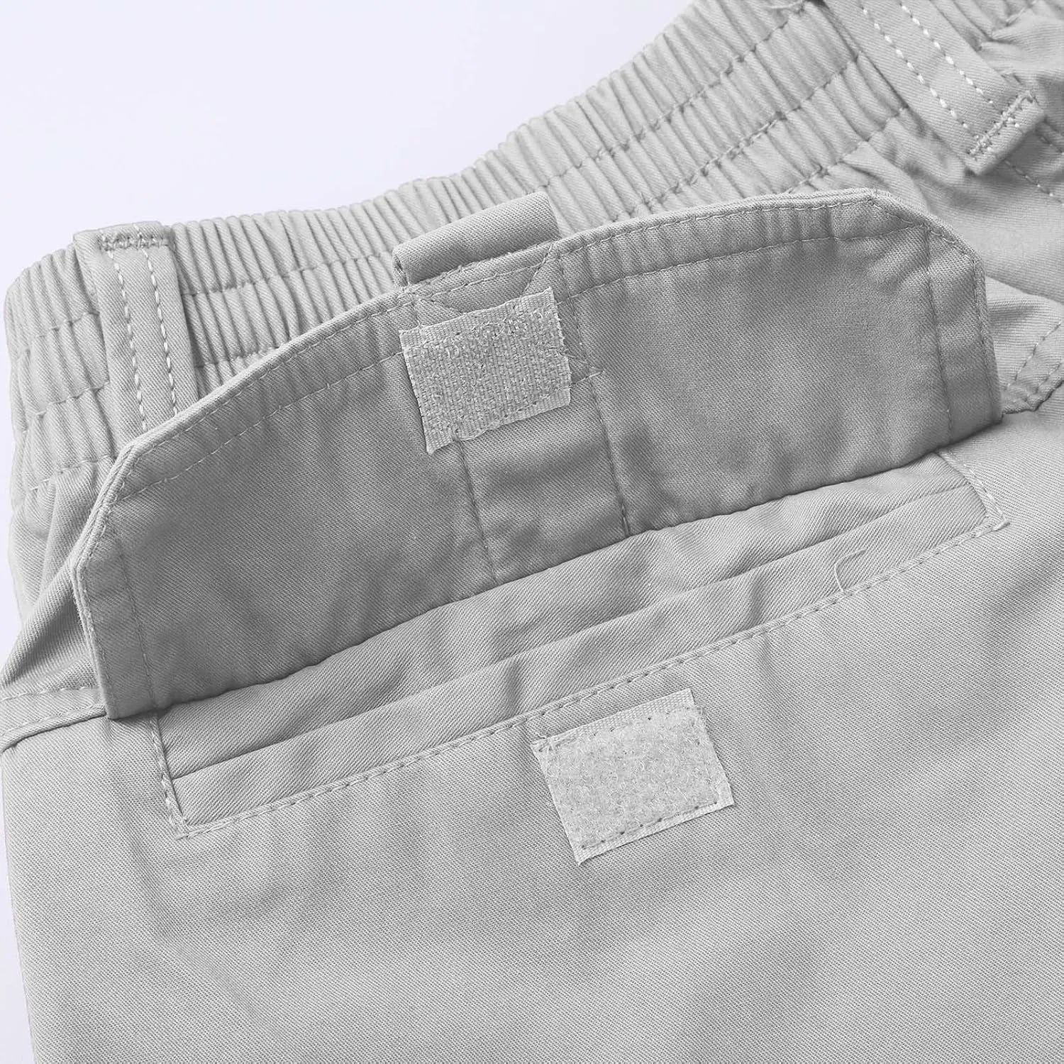 Mens Casual Cargo Pants Loose Fit Open Bottom Outdoor Hiking Pants for Men Elastic Waist Straight Leg Work Trousers