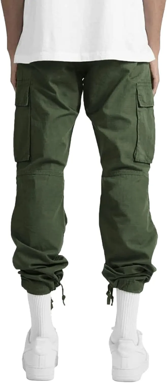Mens Casual Joggers Unisex Fleece Jogging Bottoms Neon Orange Sweatpants Men Workout Pants for Men Travel Pants