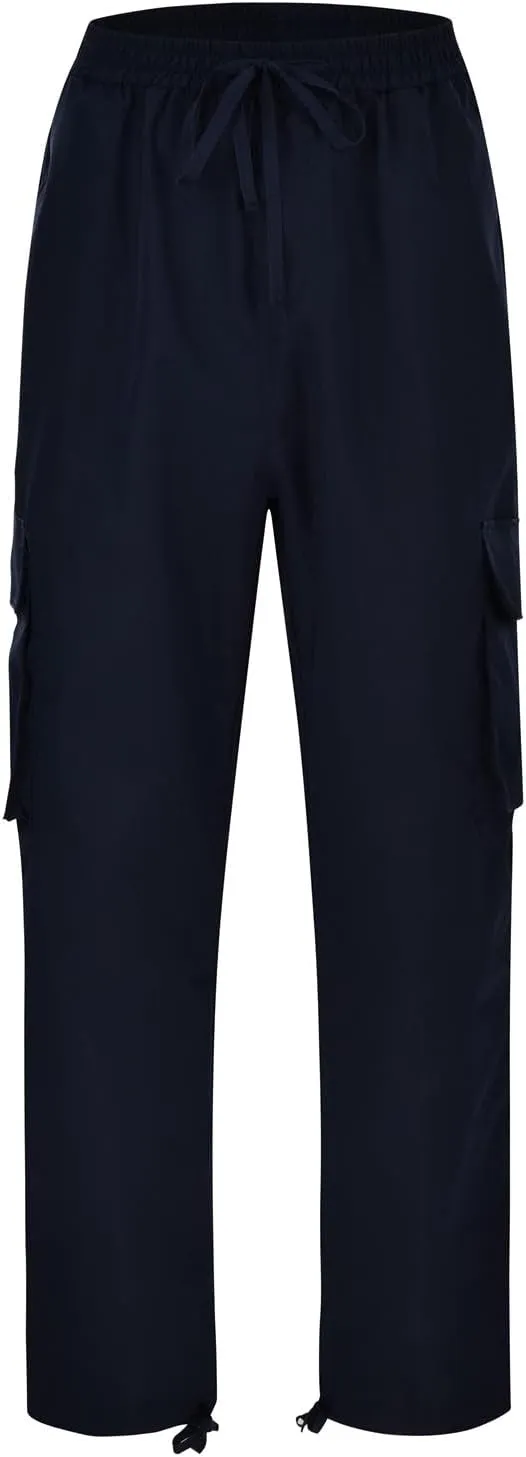 Men's Causal Cargo Pants Athletic Trousers Outdoor Fitness Pants Sweatpants Loose Fit Hiking Joggers with Pockets