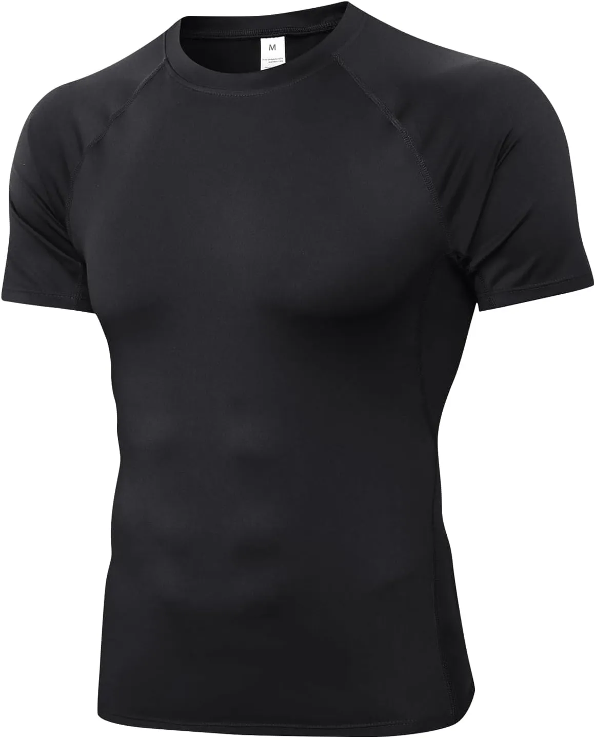 Men's Compression Shirt Short Sleeve Athletic Workout T Shirt Quick Dry Undershirts Baselayer Gym Tops