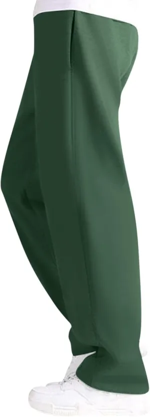 Mens Cotton Pants, Casual Solid Color Elastic Waist Drawstring Pants, Lightweight Summer Beach Trousers with Pockets
