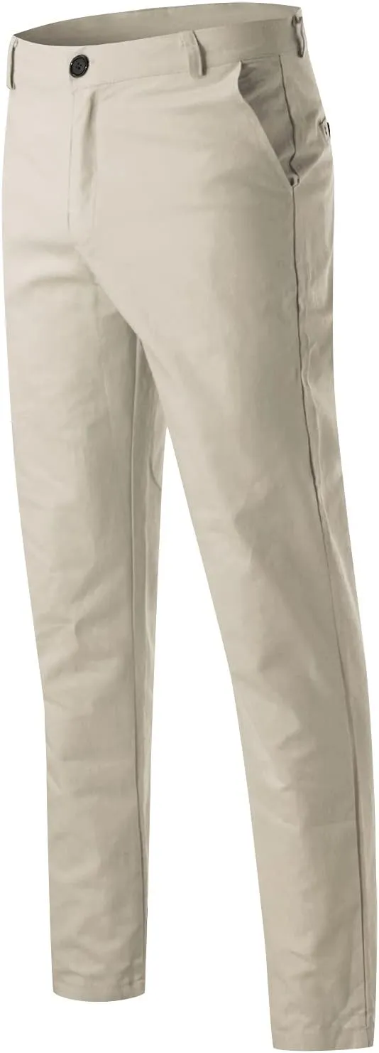 Mens Fashion Joggers Solid Color Trousers Casual Cotton Cargo Pants Loose Fit Hiking Pants Gym Sweatpants Overalls
