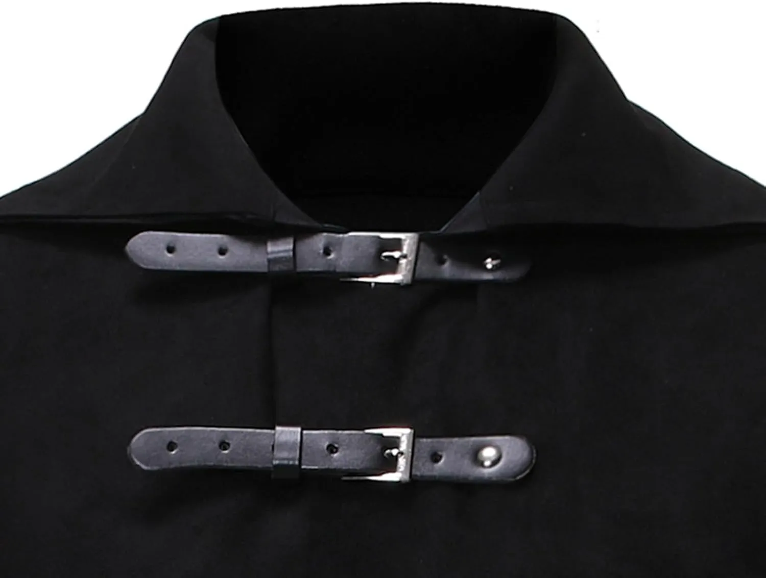 Men's Gothic Belts Jackets Renaissance Vintage Cape Medieval Cloak Halloween Party Costume Victorian sleeveless Coat
