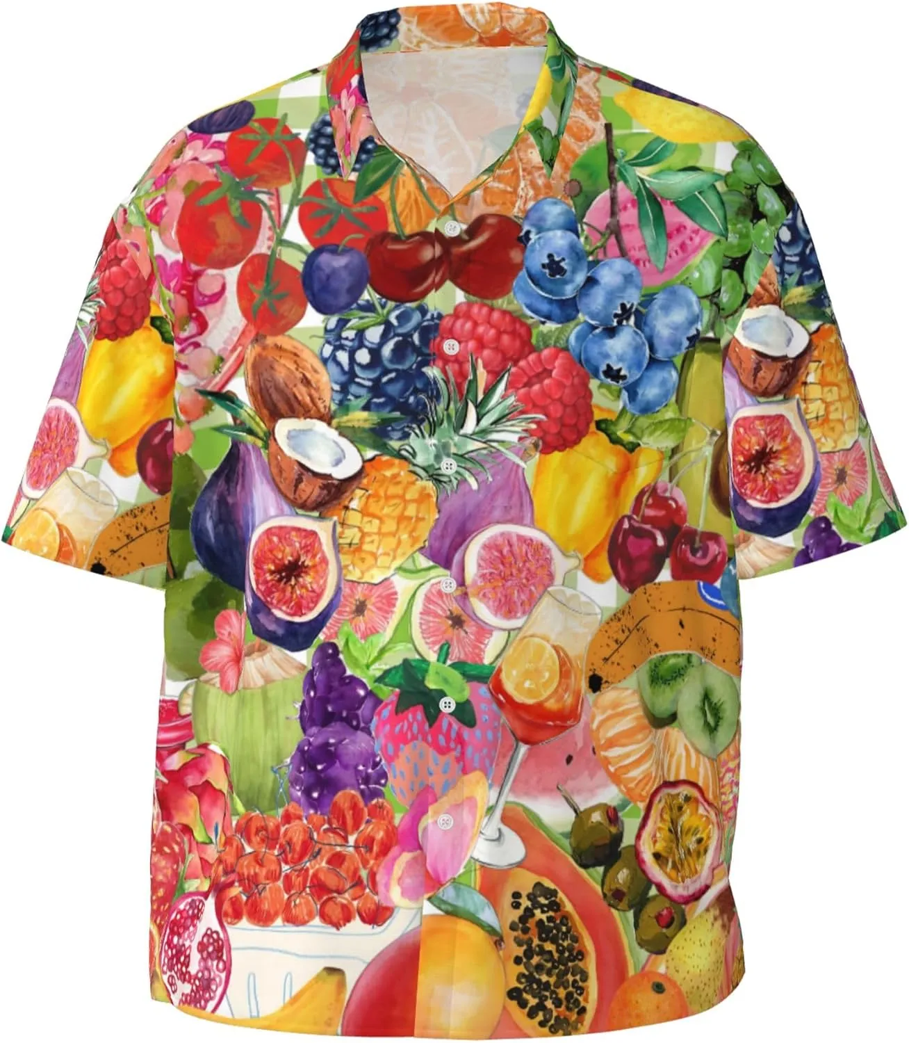 Men's Hawaiian Beach Shirt, Short Sleeve Shirts for Men, Quick-Dry Button Up Shirt