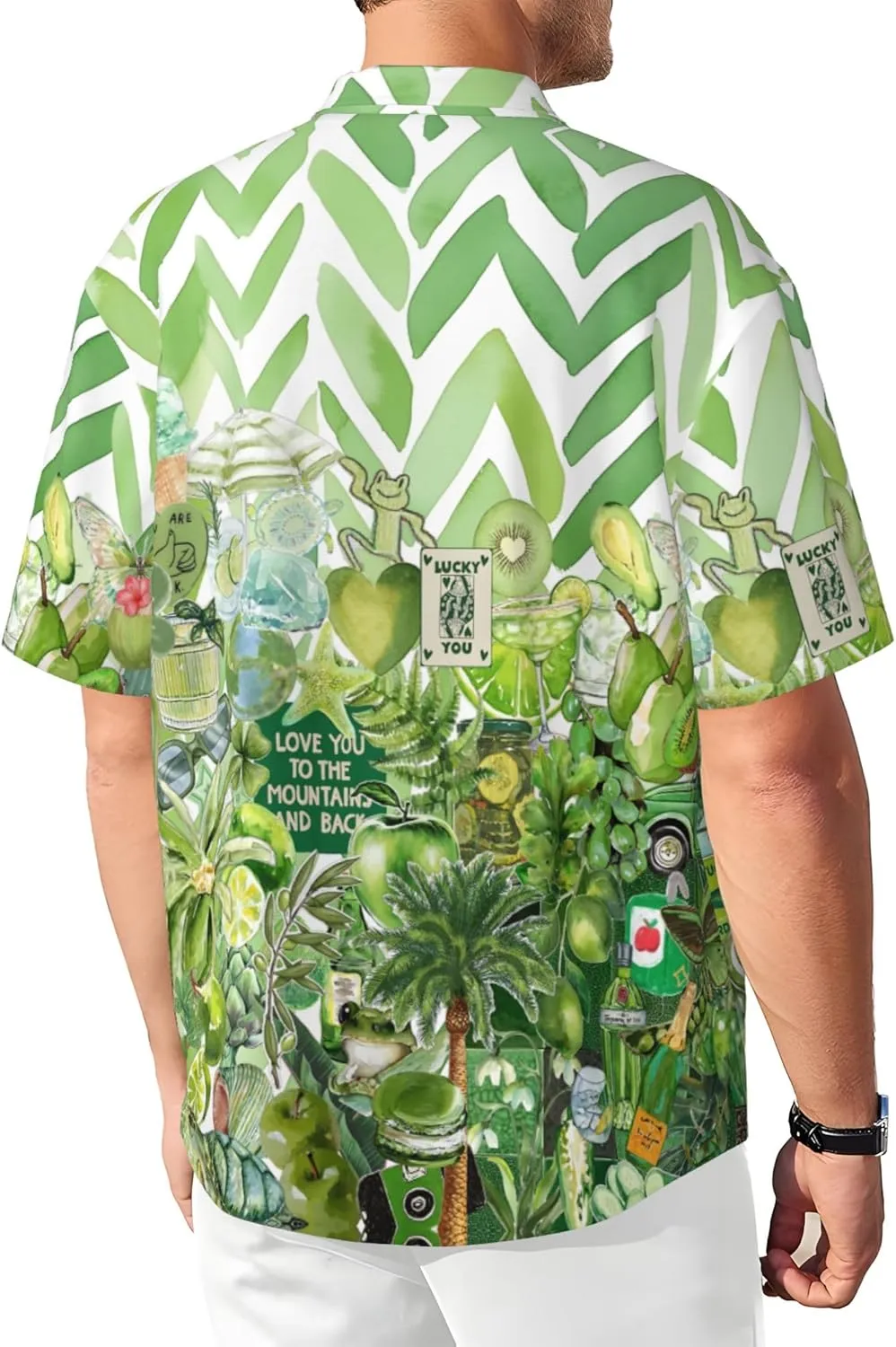 Men's Hawaiian Beach Shirt, Short Sleeve Shirts for Men, Quick-Dry Button Up Shirt
