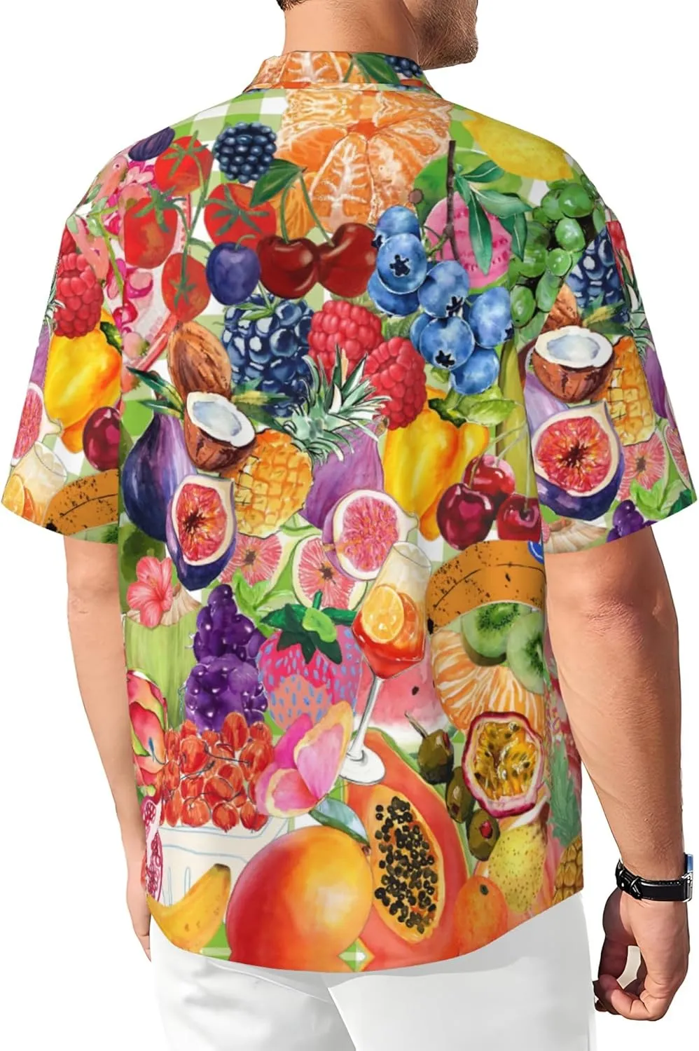 Men's Hawaiian Beach Shirt, Short Sleeve Shirts for Men, Quick-Dry Button Up Shirt