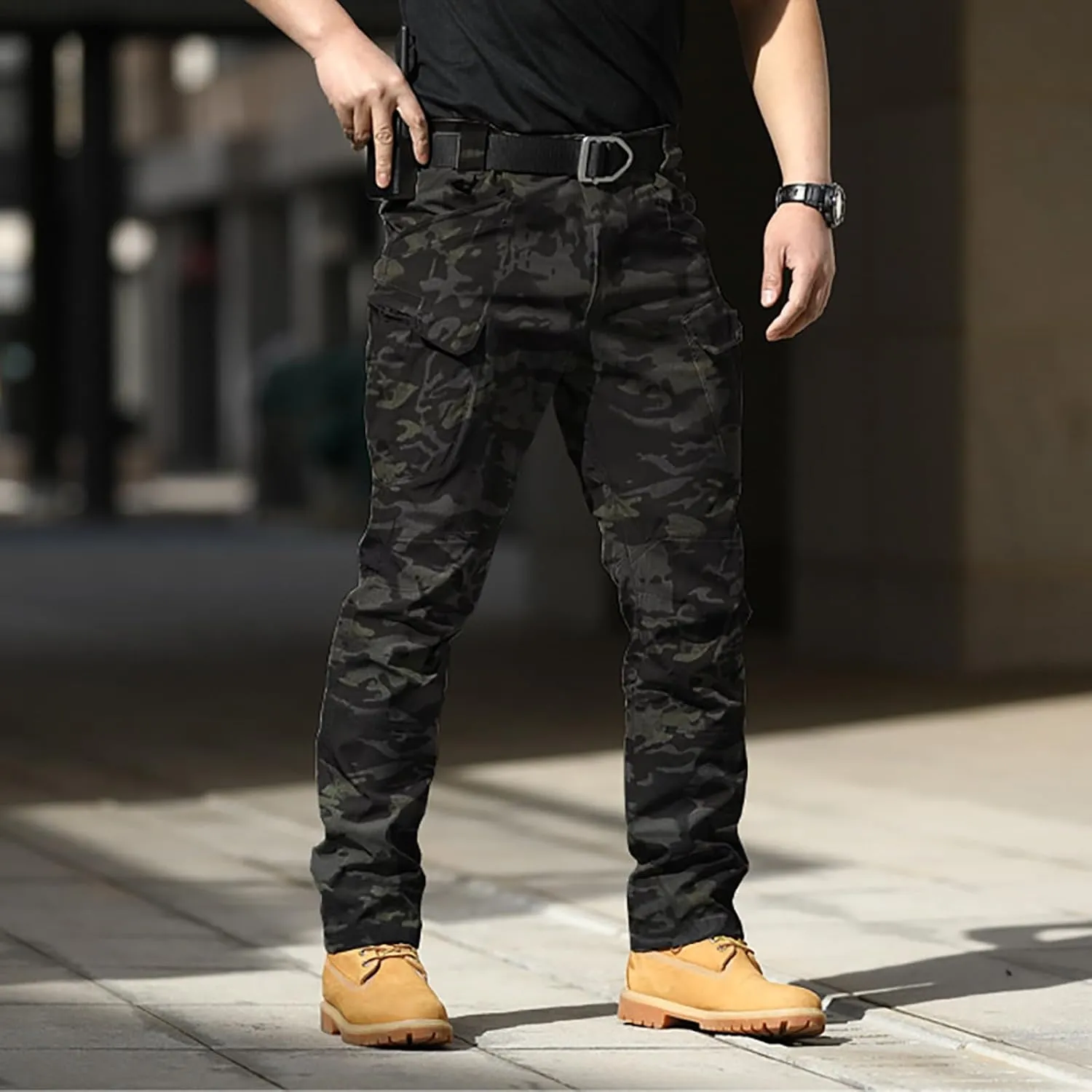 Men's Hiking Tactical Pants Khaki Pants Mens Relaxed Fit Dress Sweatpants for Men Jogger Scrubs for Mens Brown Pants