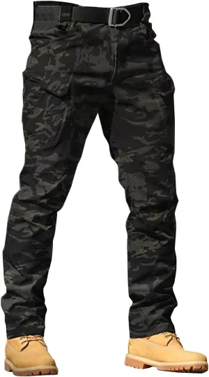 Men's Hiking Tactical Pants Khaki Pants Mens Relaxed Fit Dress Sweatpants for Men Jogger Scrubs for Mens Brown Pants