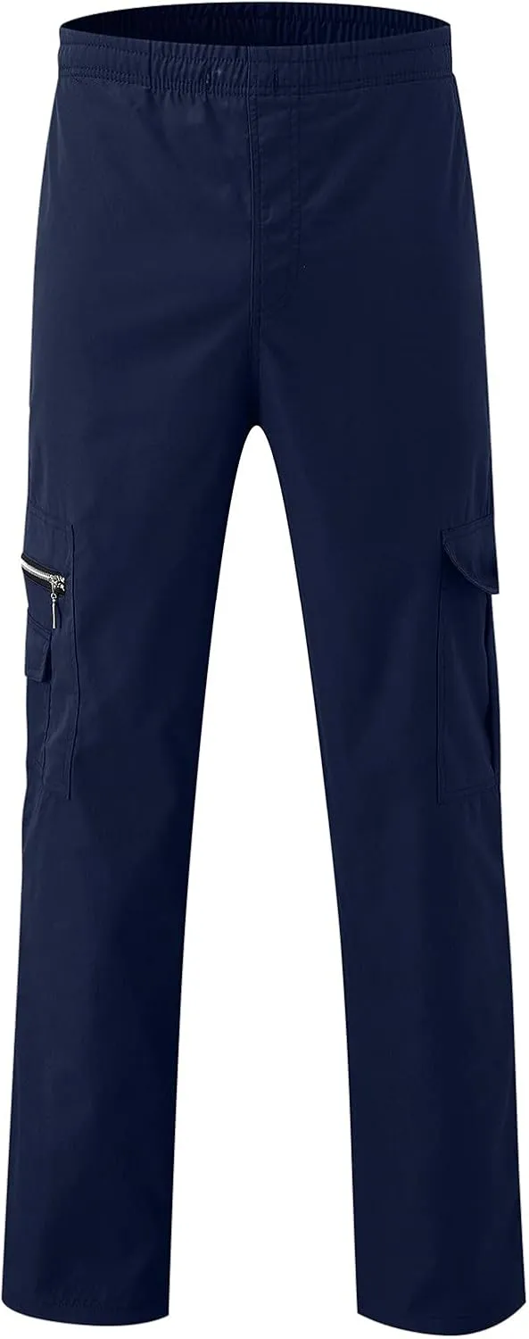 Men's Joggers Cargo Pants Drawstring Fashion Pants Sweatpants Casual Work Chino Pants with Pockets for Men