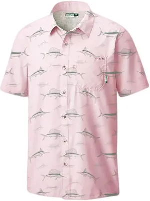 Men's Performance Short Sleeve Button Up Quick Dry Shirt 50  UPF Fishing Shirt