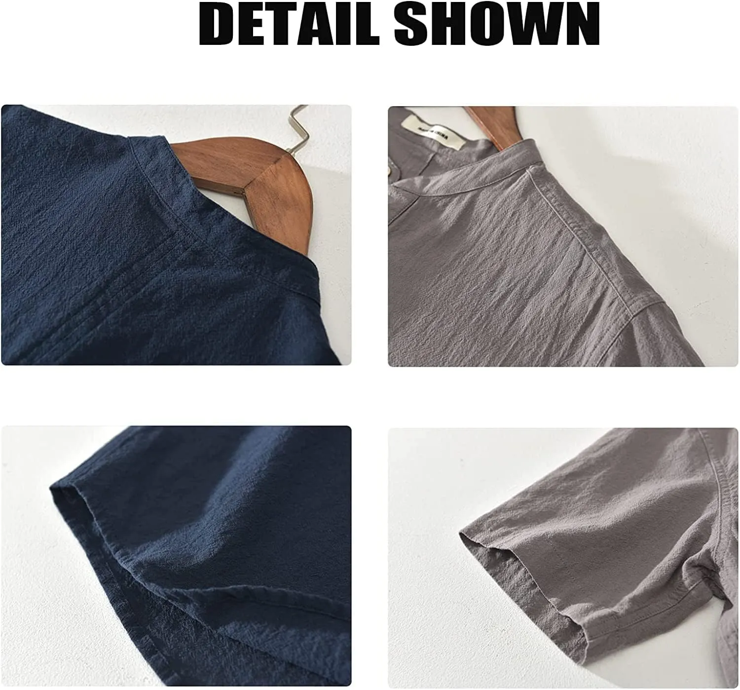 Mens Provence Linen Cotton Shirt,Casual Lightweight Linen Summer Shirt Mens