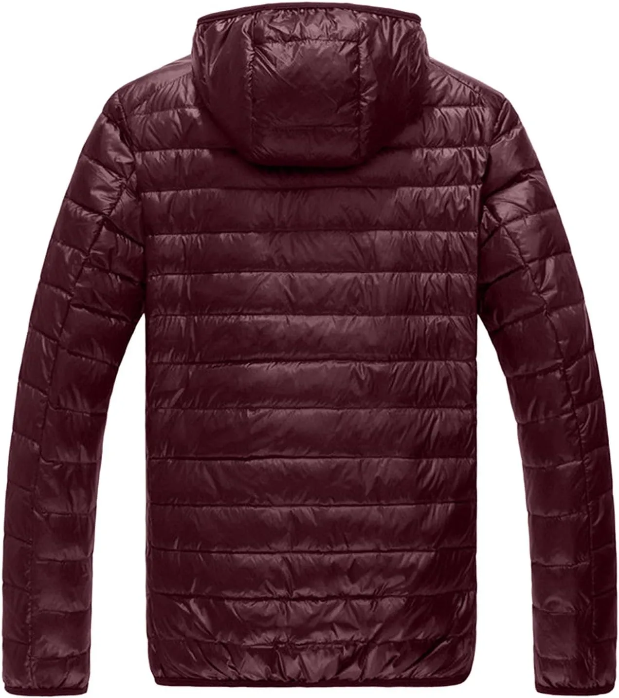 Men's Puffer Jackets Warm Puffy Lightweight Down Jacket Windproof Packable Quilted Coat Hoodless Winter Parka